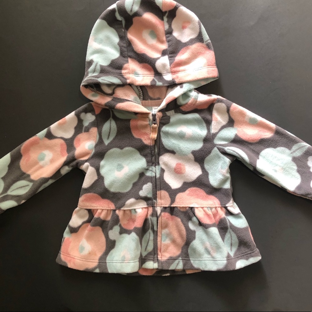 Carter’s floral fleece hooded sweatshirt